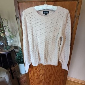 Express Pointelle Knit Sweater. Size Small.